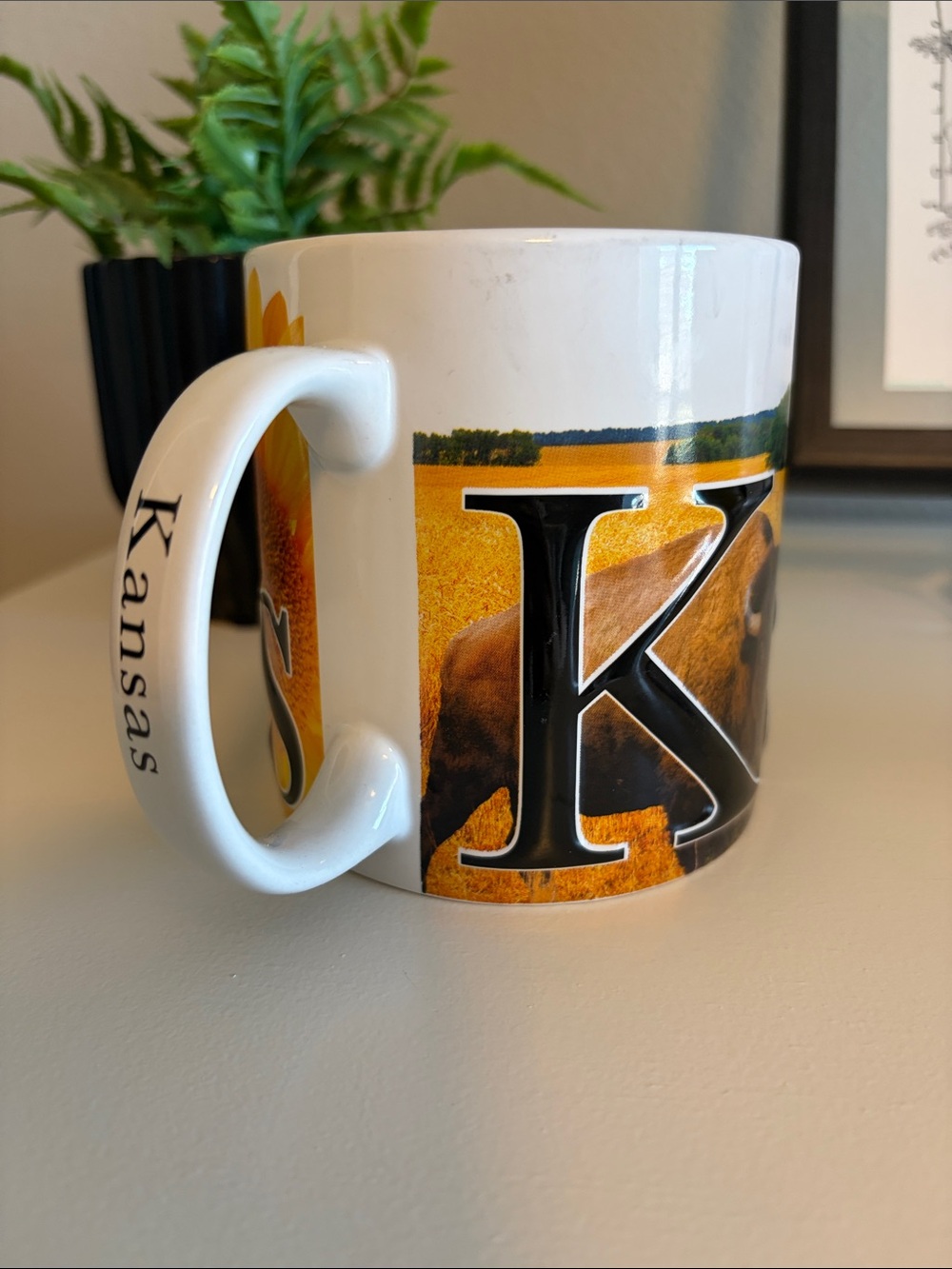 Kansas State Symbols Ceramic Mug